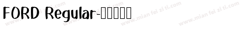 FORD Regular字体转换